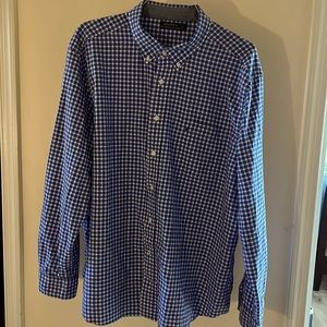 Nautica blue/white checkered button down. Size: XXL. BRAND NEW with tag.